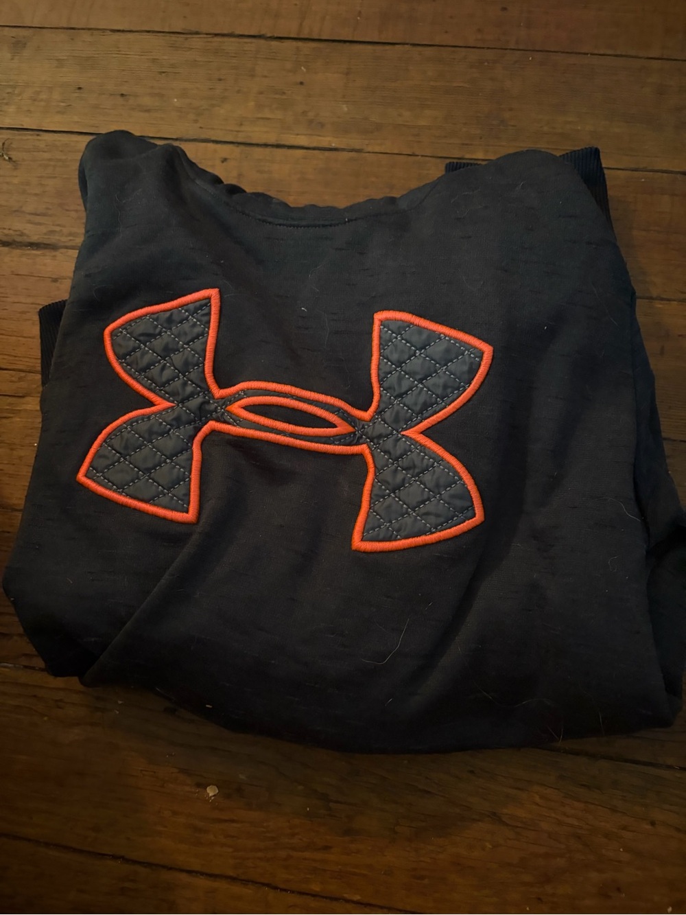 Under Armour Kids Navy Sweatshirt with Orange Trim Logo